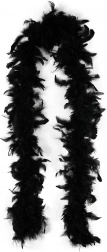 zwarte boa met veren 2 meter