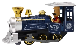 Metalen locomotief met geluid en licht, 15 cm