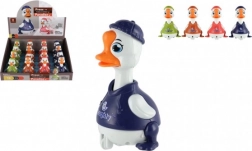 Eendje met vliegwiel 9 cm – druk en rijd, 4 kleuren, kunststof, doos 16 stuks