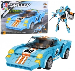 Bouwset Auto Robot 2-in-1 Oranje-Blauw Aandrijving 336 stukjes