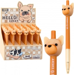 Gelpen met hondenthema, blauwe inkt, 0,5 mm