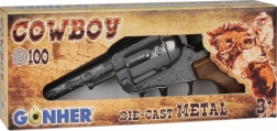 Metalen metalen cowboyrevolver Gonher