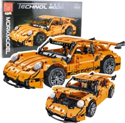 Bouwset sportauto GT Racing 1:14, 1268 stukjes, oranje