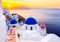 Enjoy Puzzle – zonsopgang boven Santorini, Griekenland (1000 stukjes)