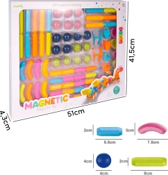 Magnetische 3D bouwset, 80 stuks