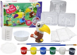 Creatieve kunstset 3D Vogels gips en verf