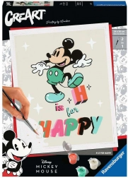 Schilderen op nummer RAVENSBURGER CreArt – MICKEY MOUSE: H is for Happy, 13 × 18 cm