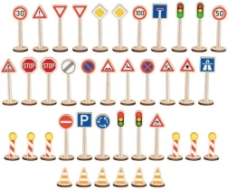 Goki grote set verkeersborden – 40 onderdelen