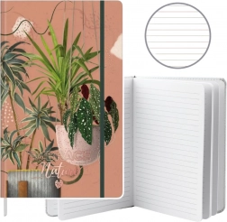 Notitieblok met lijnen met bladmotive A5