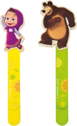 Houten bladwijzer Masha en de Beer Bino