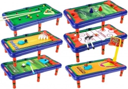 Kinder speelset tafel 6-in-1 – tafelvoetbal, biljart, hockey, basketbal, kegelen en golf