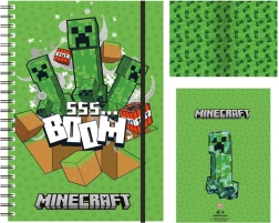 Gelijnd notitieblok met Minecraft-thema