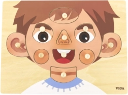 Houten inlegpuzzel gezicht voor kinderen VIGA