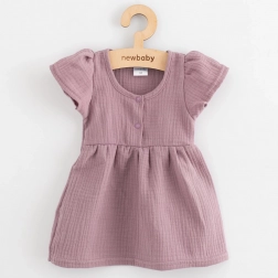 New Baby mousseline kinderjurk lavendel 68 (4–6 maanden)