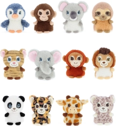 Keeleco mini adopteerbare wereld – pluchen diertje 10 cm (mix van 12 soorten)