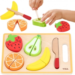 VIGA houten Montessori set snijfruit