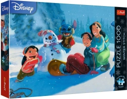 Puzzle Premium Plus – winter met Stitch, 1000 stukjes