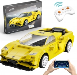 Bouwset CaDA EVO Race Car – geel RC-raceauto 289 stukjes, Dual Mode