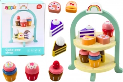Zoete taart Cupcake Set Houten standaard
