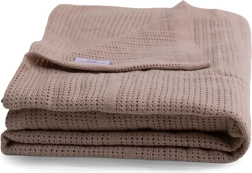BabyMatex katoenen gebreide deken Sisi beige 75 × 100 cm