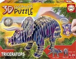 3D-puzzel triceratops 67 stukjes