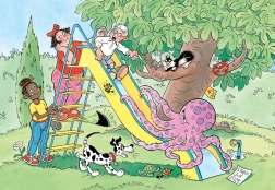 JUMBO puzzel Glibberige glijbaan voor kinderen - 150 stukjes