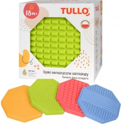 Sensorische achthoeken verschillende texturen 4 stuks