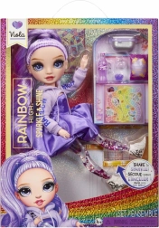 Lalka Rainbow High Glans & Schitteren Viola met paarse haren