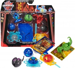 Bakugan Battle Pack Special Attack Nillious en Mantid + Bruiser, Octogan, Trox – gevechtset met spinner