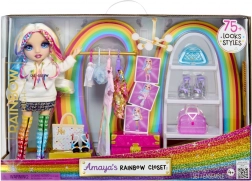 Rainbow High kledingkast met pop en modeaccessoires