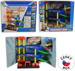 MaDe Garage met handmatige lift en 3 auto’s, 29 cm