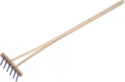 Teddies blauwe kinderhark met steel 90 cm