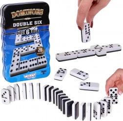 Woopie klassiek domino – 28 stenen in metalen doos