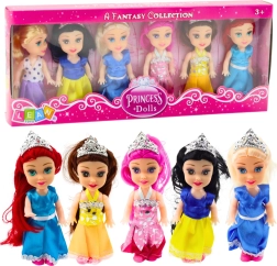 Set mini prinsessenpoppen Sprookjesjurken