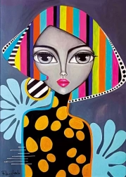 Puzzel kleurrijk meisje 1000 stukjes MAGNOLIA