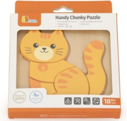 Houten puzzel Viga met roodharig katje