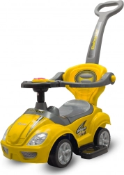 Kinderloopfiets met duwstang 3-in-1 BABY MIX Mega Car – geel