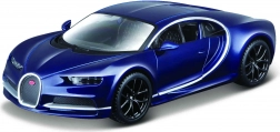 metalen model bburago bugatti chiron 1:32 blauw