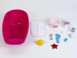 Groot badje met accessoires voor poppen