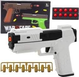 Speelgoedpistool met foamkogels WARFARE – wit