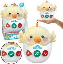 Interactief wankel kuikentje met licht en geluid geel