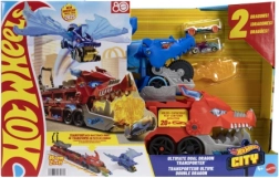 Hot Wheels City mega trekker met drakenarena