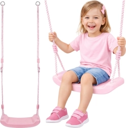 KRUZZEL kunststofschommel voor kinderen, roze