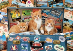 EDUCA Puzzel Wereldreizende Kittens 200 Stukjes