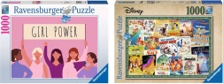 Ravensburger set van 2× puzzels van 1000 stukjes – Disney Vintage Movie Posters en Girl Power