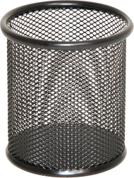 Zwarte bureau pennenhouder