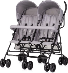Tweelingbuggy Chipolino Double Point Blackberry – lichte paraplu-buggy