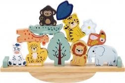 balansspel safari van hout voor kinderen 2+