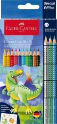 Kleurpotloden Faber-Castell Colour Grip Dinosaurus 10+3