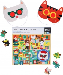 Petit Collage puzzel bibliotheek met 3D-brillen